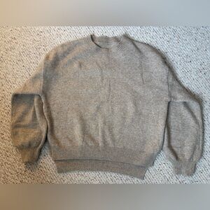 Women’s Oversized Neutral Tan Sweater, Size Small